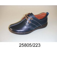Kids' blue leather laced shoes, model 25805-223