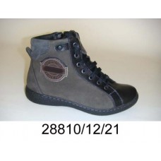 Kids' leather laced boots, model 28810-12-21
