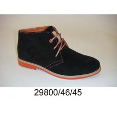 Kids' black suede laced boots, model 29800-46-45