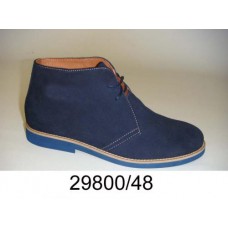 Kids' blue suede laced boots, model 29800-48