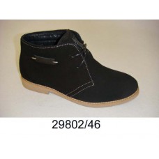 Kids' black suede comfort boots, model 29802-46