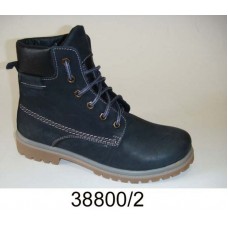 Kids' dark blue nubuck boots, model 38800-2