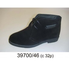 Kids' black suede laced boots, model 39700-46