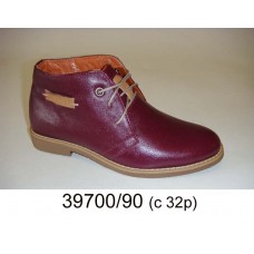 Kids' wine leather boots, model 39700-90