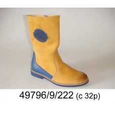 Kids' desert leather high boots, model 49796-9-222