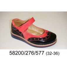 Girls' leather comfortable shoes, model 58200-276-577