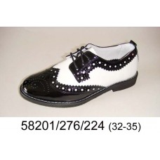 Kids' leather two tone oxford shoes, model 58201-276-224