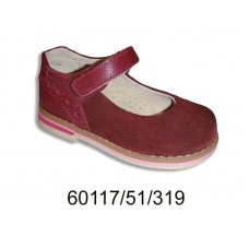 Kids red suede shoes, model 60117-51-319