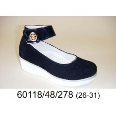 Girls' suede shoes, model 60118-48-278