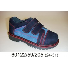 Kids' blue leather shoes, model 60122-59-205