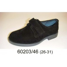 Boys' black suede velcro shoes, model 60203-46