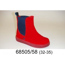 Kids' red suede boots, model 68505-58