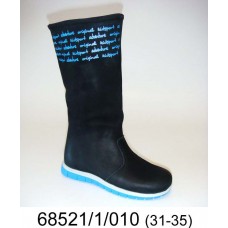 Kids' nubuck blue light sole boots, model 68521-1-010