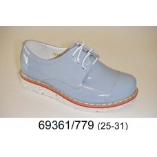 Kids' blue patent leather shoes, model 69361-779