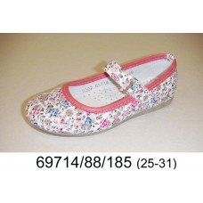 Girls' flowers print leather shoes, model 69714-88-185