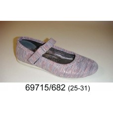 Girls' leather velcro shoes, model 69715-682