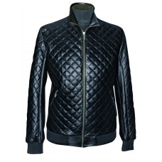 Men's leather jacket mid-season, model M178 