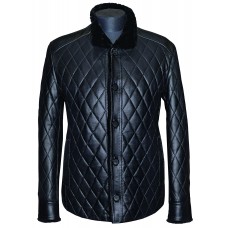 Men's leather jacket winter, model M187