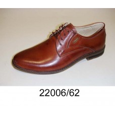 Men's brown leather shoes, model 22006-62