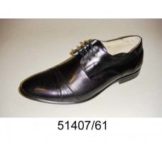 Men's black leather oxford shoes, model 51407-61