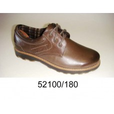 Men's brown leather shoes, model 52100-180