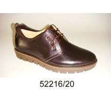 Men's brown leather shoes, model 52216-20
