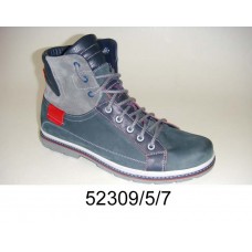 Men's blue-gray nubuck boots, model 52309-5-7