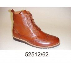 Men's leather brogue boots, model 52512-62