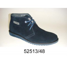 Men's blue suede boots, model 52513-48