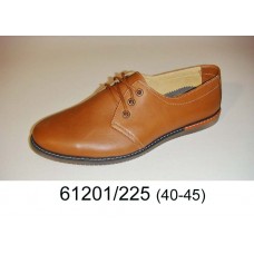 Men's brown light leather shoes, model 61201-225