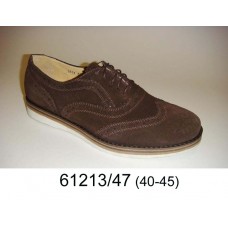 Men's brown suede brogue shoes, model 61213-47