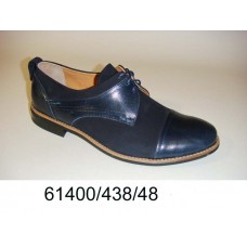 Men's blue leather shoes, model 61400-438-48