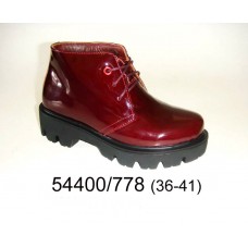 Women's red patent leather boots, model 54400-778