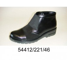 Women's black leather comfort boots, model 54412-221-46