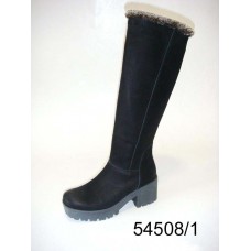 Women's black warm boots, model 54508-1