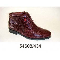 Women's red patent leather boots, model 54608-434