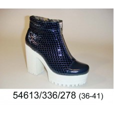 Women's blue patent leather boots, model 54613-336-278