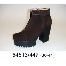Women's brown suede platform boots, model 54613-447