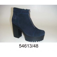 Women's blue suede platform boots, model 54613-48 