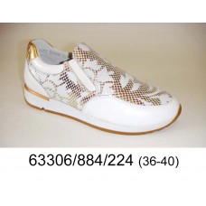 Women's leather slip-on shoes, model 63306-884-224