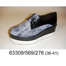 Women's leather platform shoes, model 63309-569-276