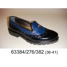 Women's leather loafer shoes, model 63384-276-382