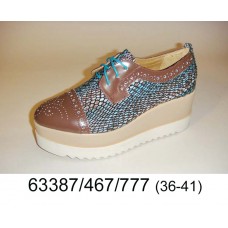 Women's python print leather shoes, model 63387-467-777
