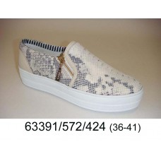 Women's python print leather slip-on, model 63391-572-424