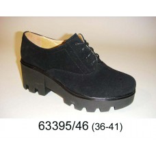 Women's black suede shoes, model 63395-46