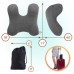 PETANI Pure Memory Foam Neck Pillow Airplane Travel Kit with Ultra Plush Velour Cover, Sleep Mask and Carrying Bag